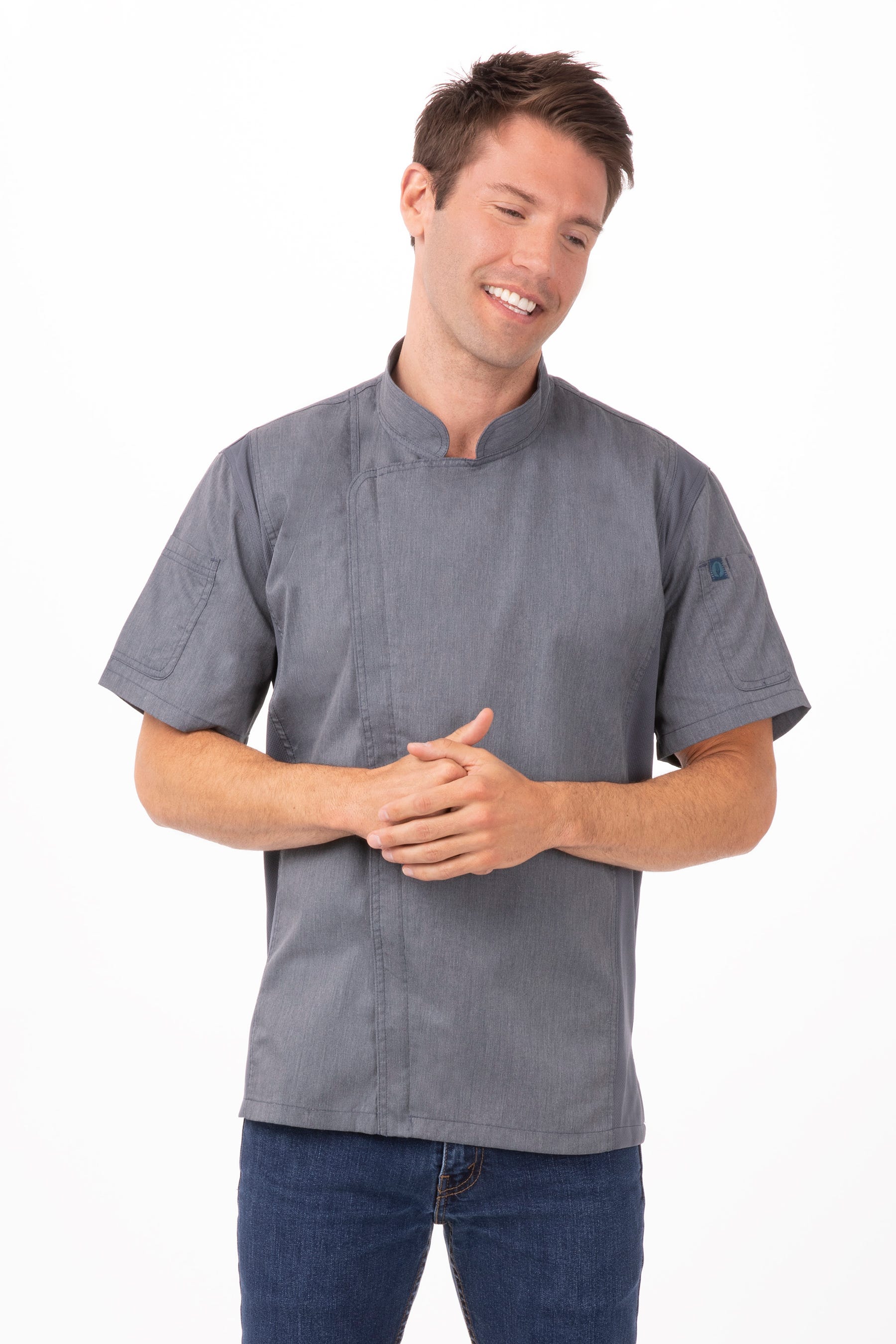 Chef Works Mens Springfield Chef Coat (BCSZ009) - Picture 5 of 8