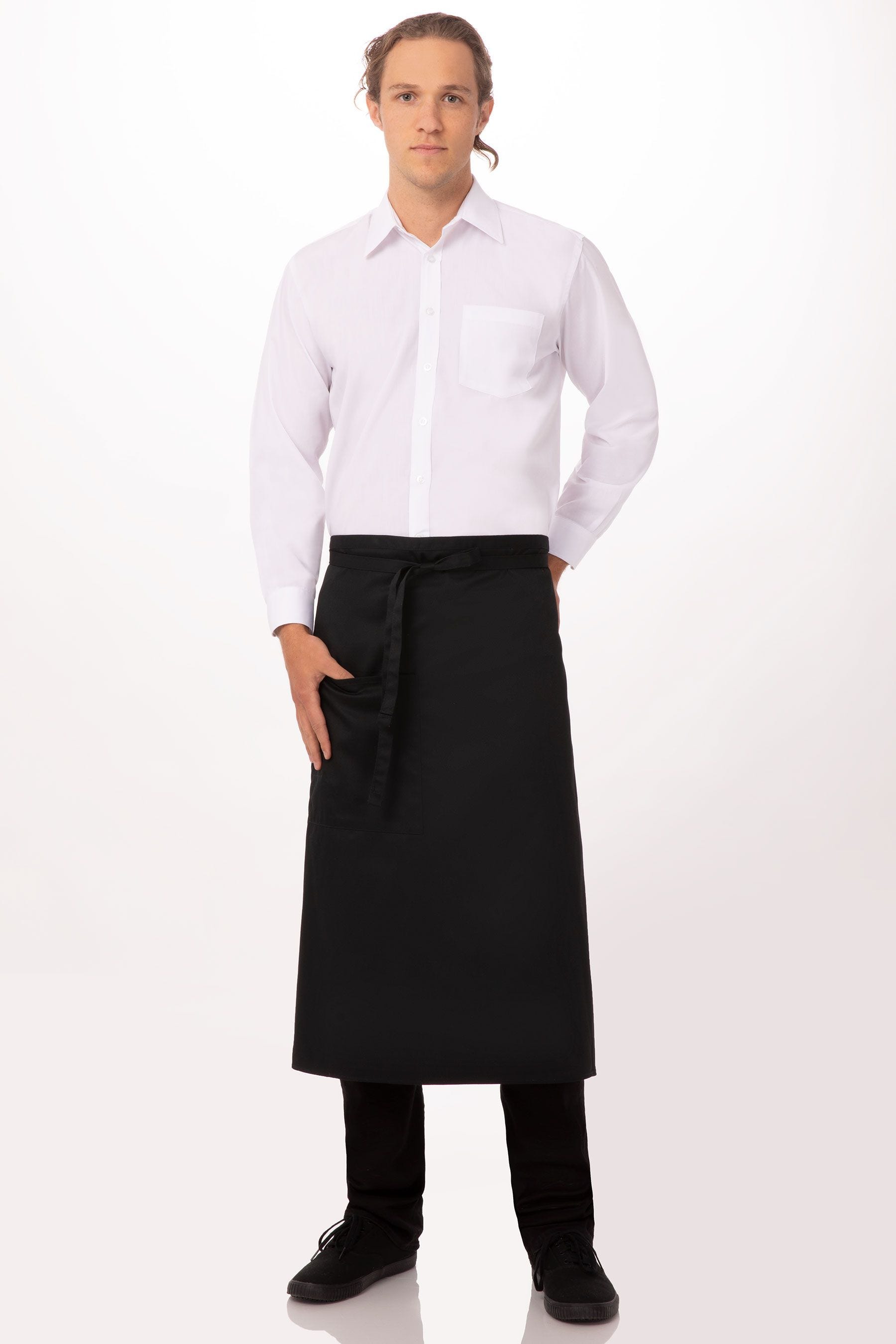 10x Bib Apron Bistro Apron vorbinder Apron Basic 80x100 Colour Black 