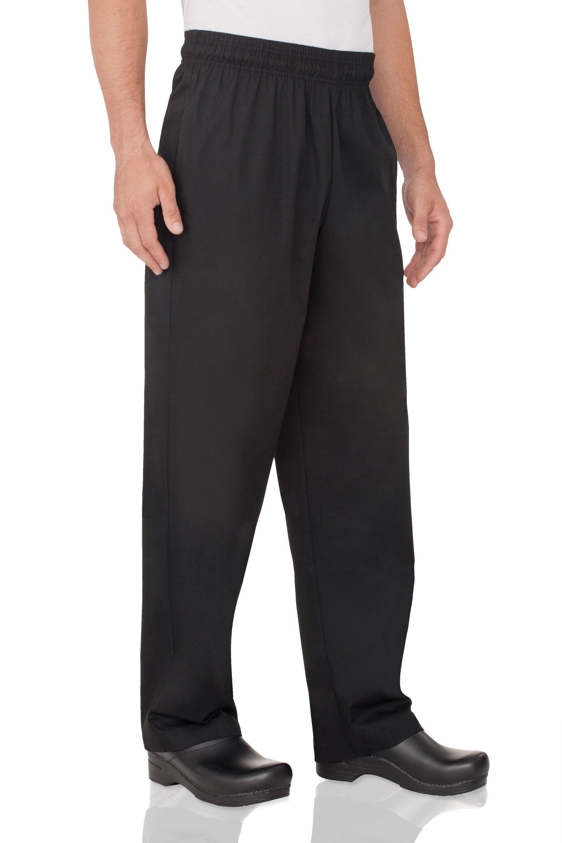 Chef Works Designer Baggy Baggies Trousers GSBP Size 26/28" BNWT Black/Pinstripe 