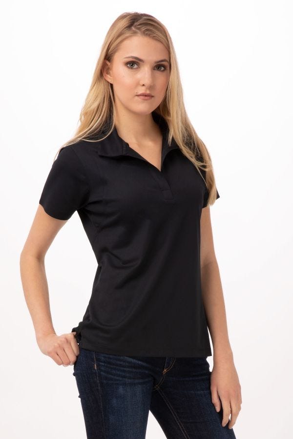 Sportek Women's Polo Shirt - Black - 2XL - Chef Works