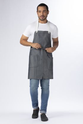 Black Stripes Viedouce Womens Mens Aprons with Pockets Durable Restaurant Cooking Aprons Chefs Server Aprons 2 Pack 