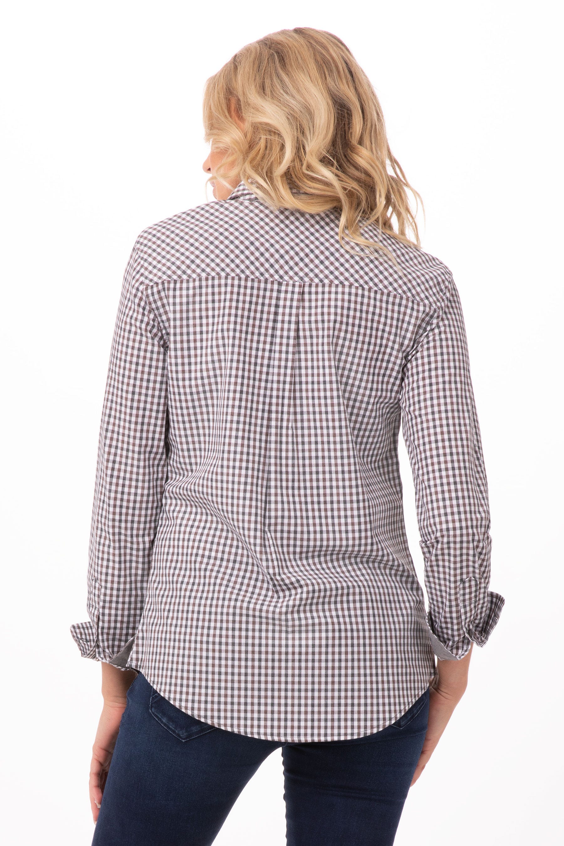 Modern Gingham Long Sleeve Dress Shirt