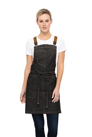 Berkeley Petite Bib Apron Black Denim