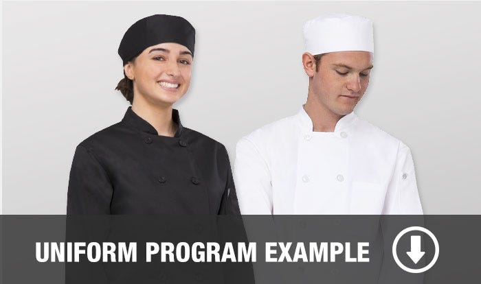 Student chef uniforms outlet