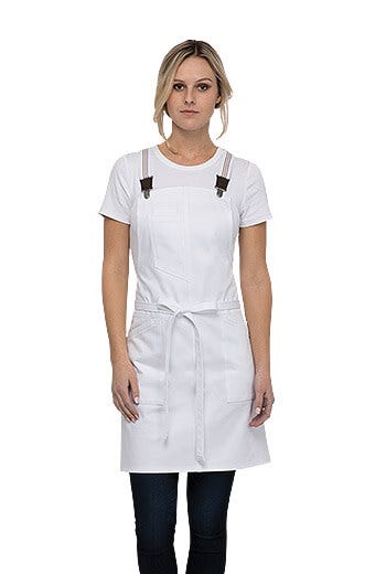 Berkeley White Petite Bib Apron