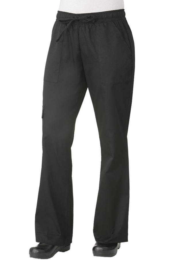 black fitted cargo pants womens